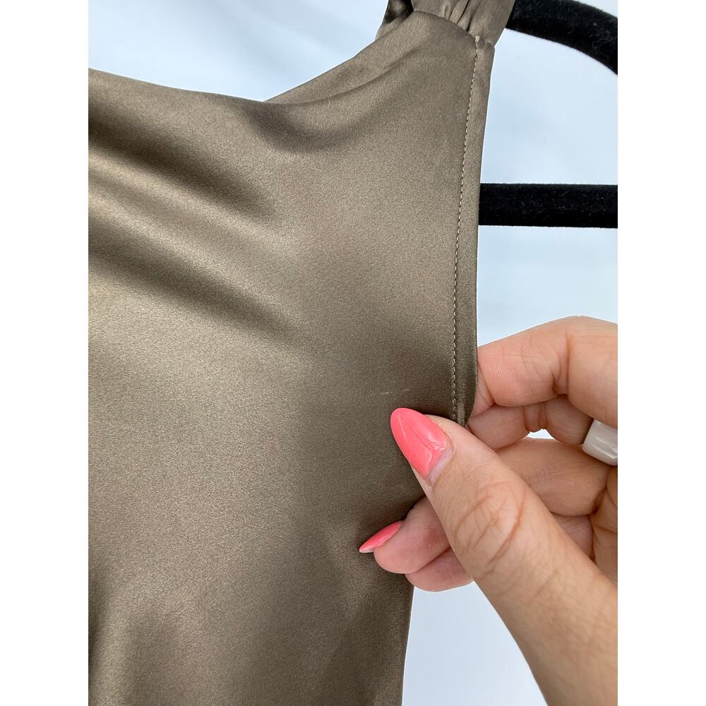 NWT Reformation Anais 100% Silk Open Back Maxi Dress in Morel Brown Size 0 - Picture 10 of 10